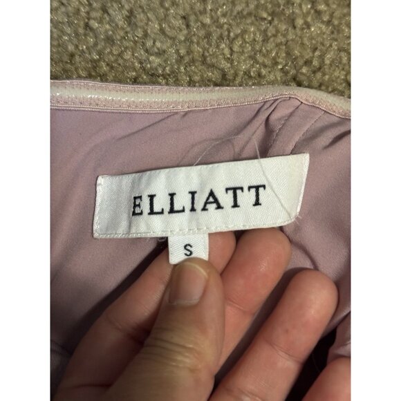 ELLIAT Reception Ruffle Midi Dress Lilac Pink Structured Formal Party S/M READ - Picture 6 of 12